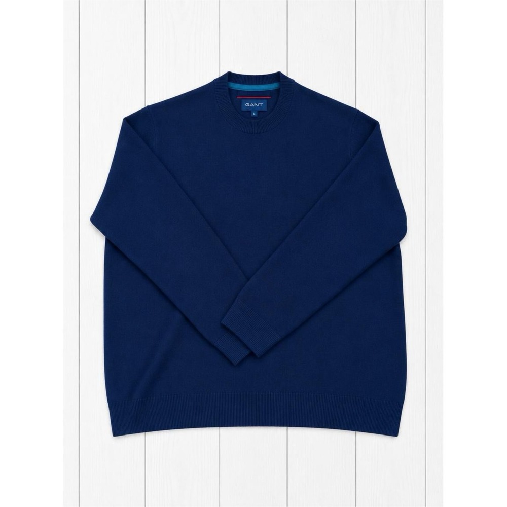 Robert Graham Reisman Basketweave Knit Quarter-Zip Sweater Navy Wool Blend 3XL